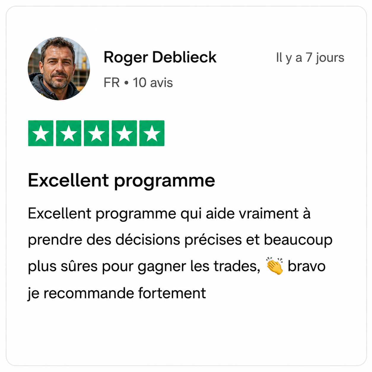 Avis client de Roger