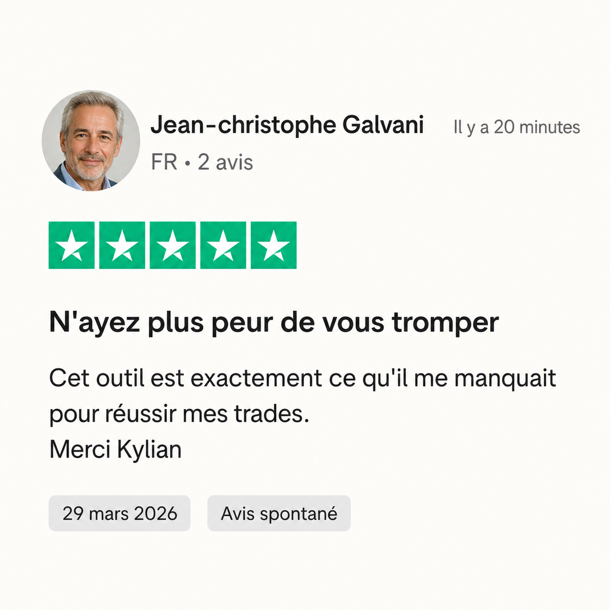 Avis client de Jean C.